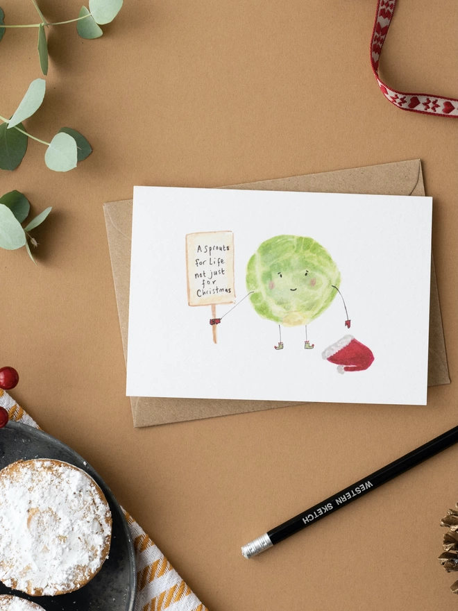 A Sprout is for Life, Not Just for Christmas - funny Christmas Card