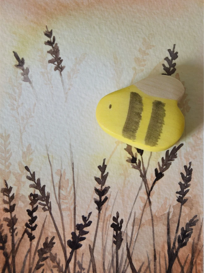  Wooden Bumble Bee Toy 