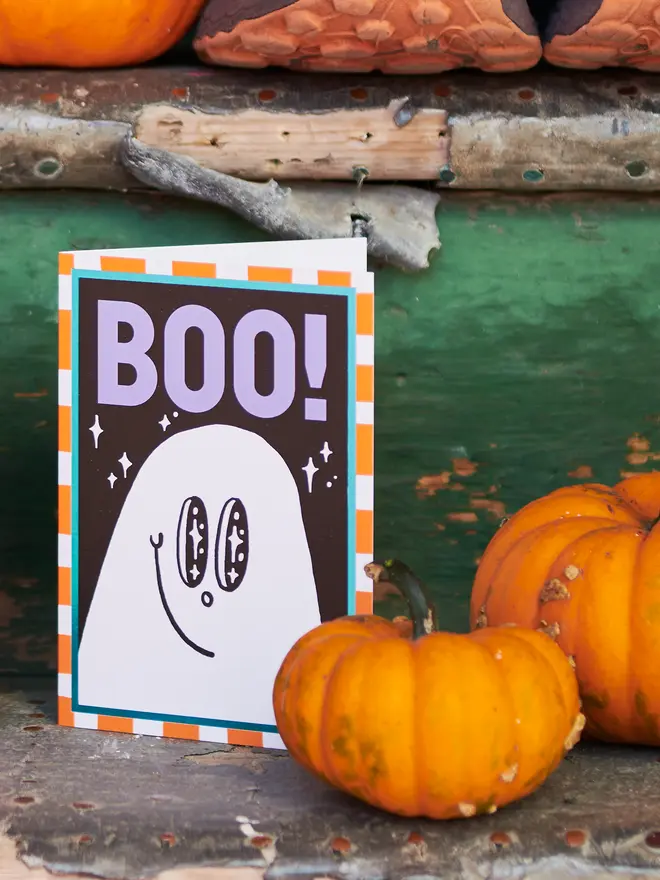 Friendly Ghost 'Boo!' Halloween Card