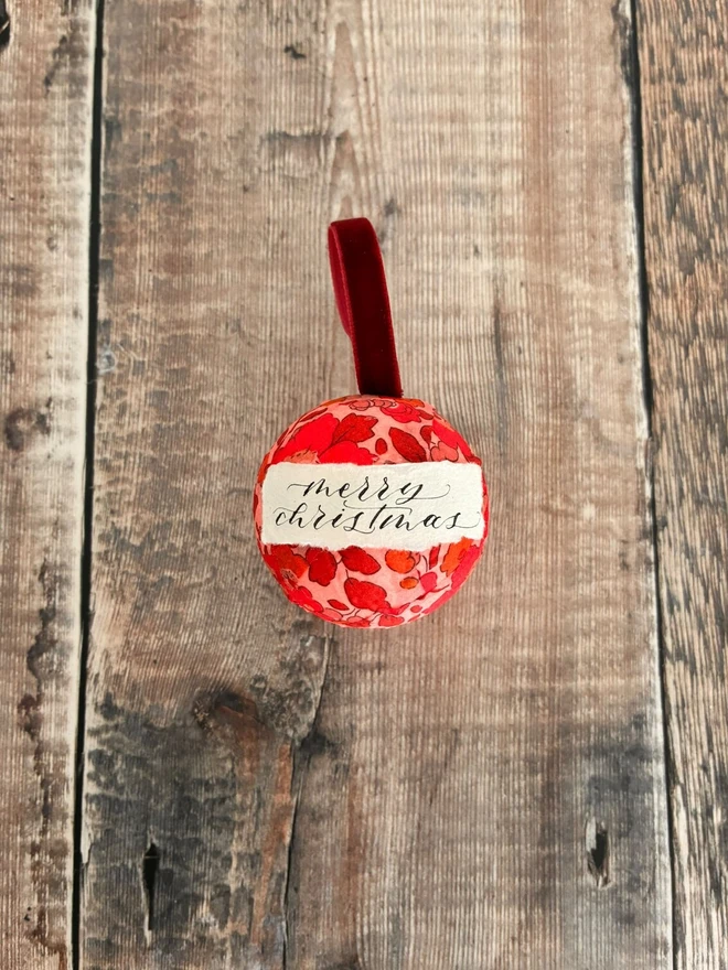 Liberty fabric bauble floral pattern