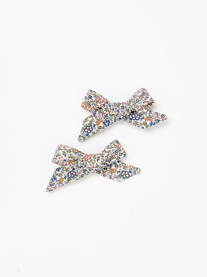 Set of two Liberty Girls Hair bows handmade by runaround retro