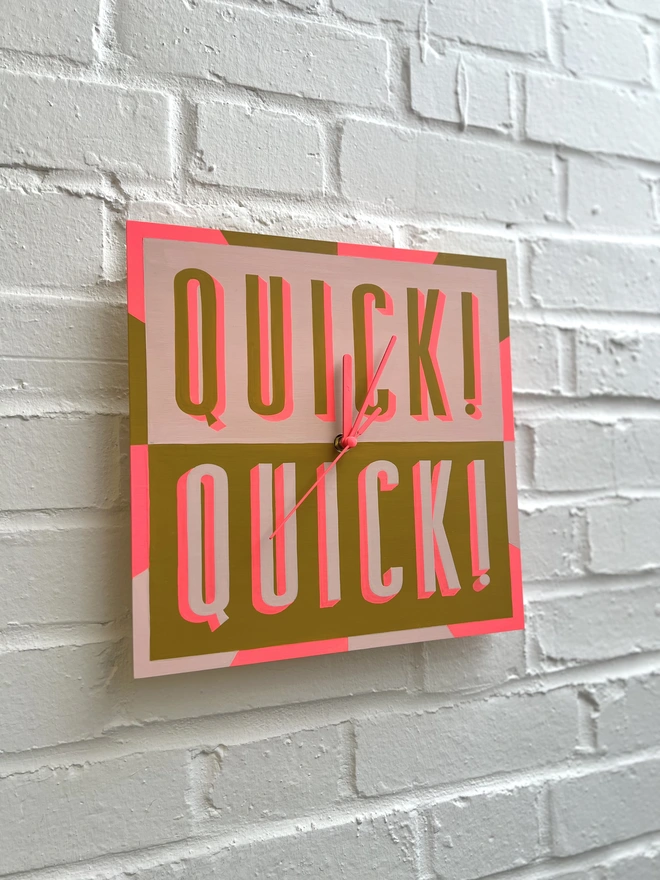 hand painted clock sylvie signs