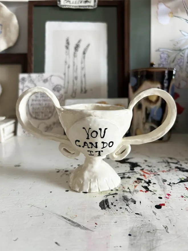 You can do it mini ceramic trophy