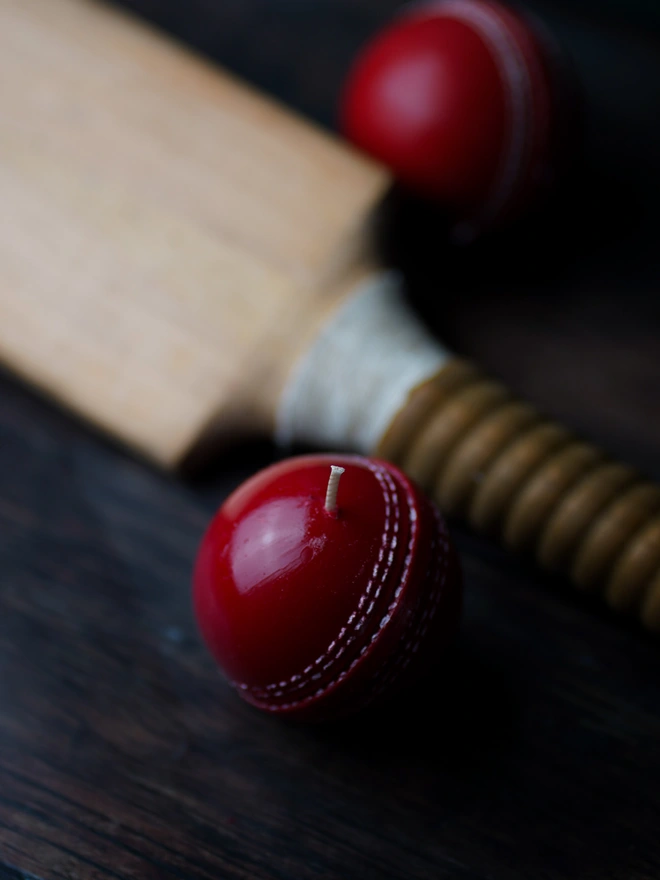 Cricket Ball Candle