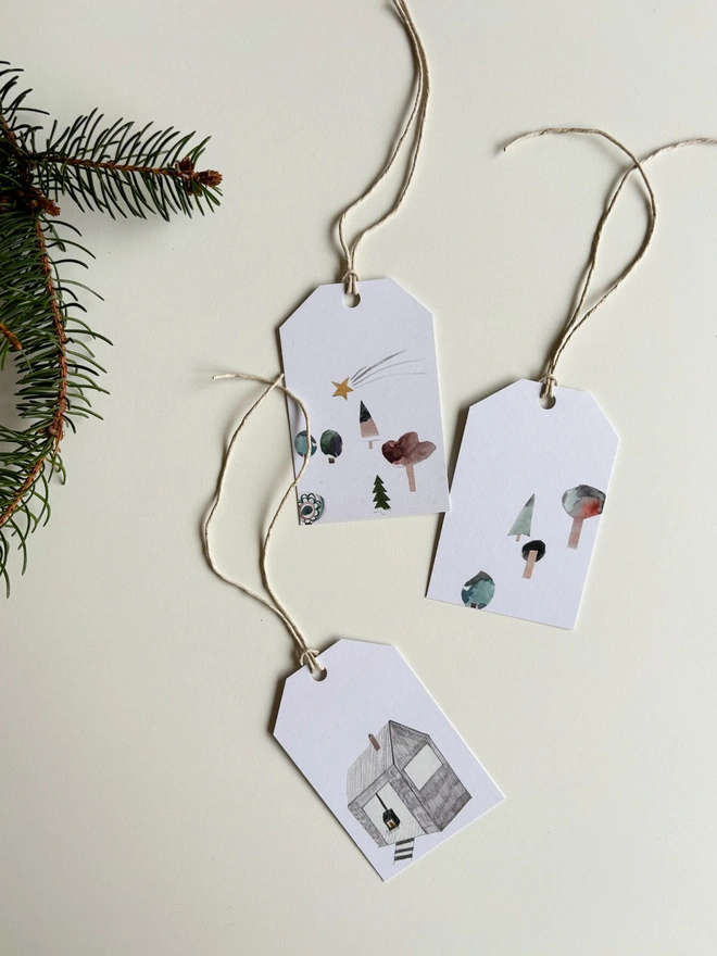 Tree and Cabin Gift Tags