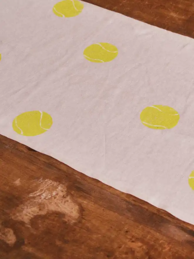 Tennis Ball Yellow Table Runner