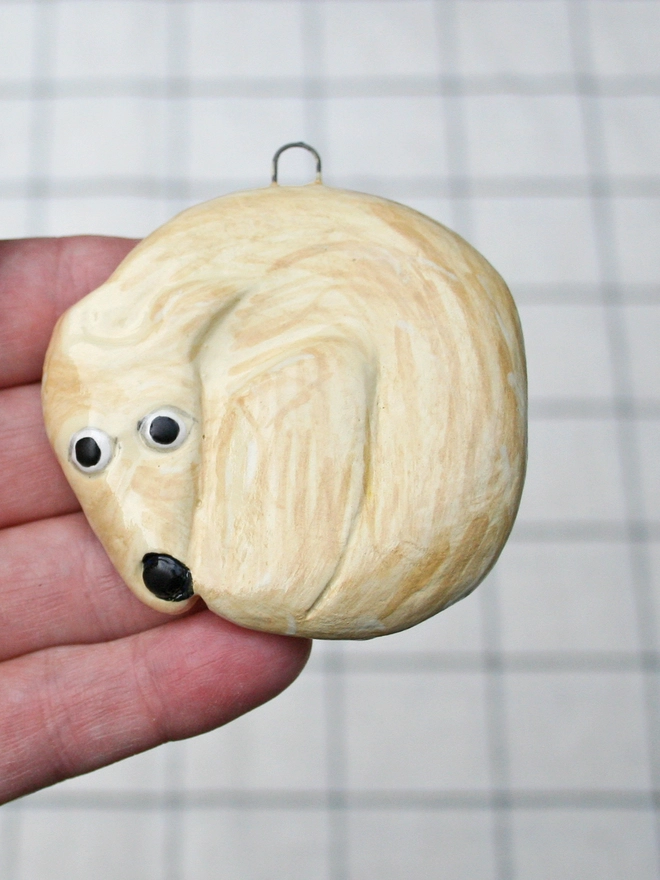 whippet, lurcher, greyhound dog ornament