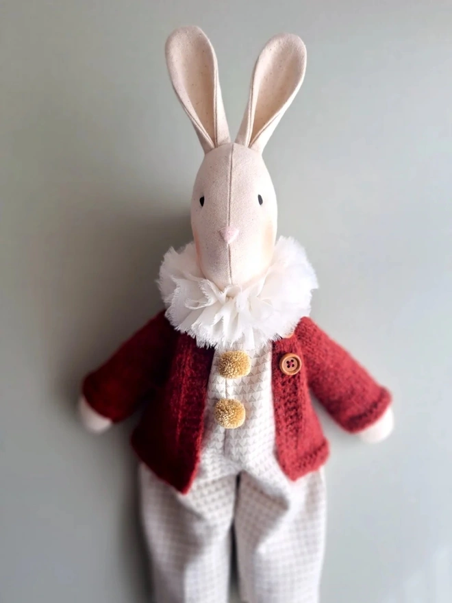 Gerald Bunny Handmade Stuffed Rabbit
