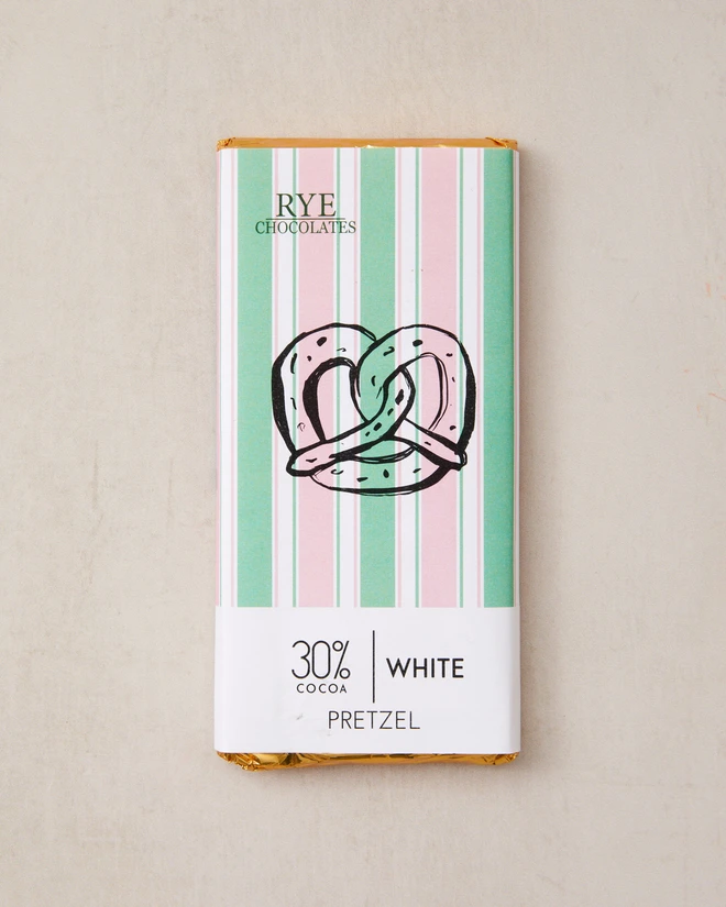 Pretzel flavoured chocolate bar