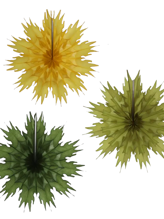 Mini Snowflake 25cm, Forest Trio