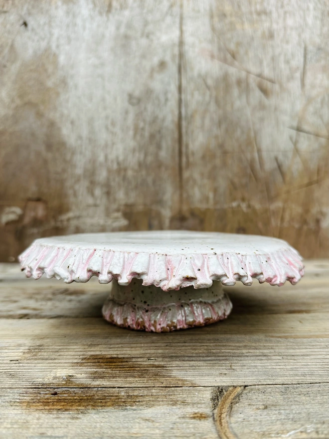Beautifully unusual frilly cake stand