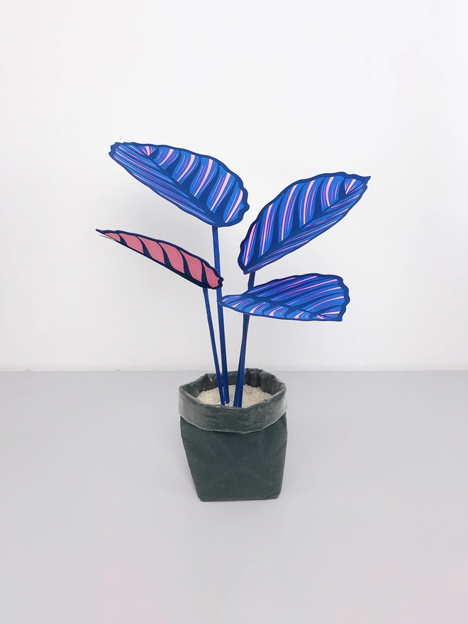 Blue artificial plant by Brazen Botany 