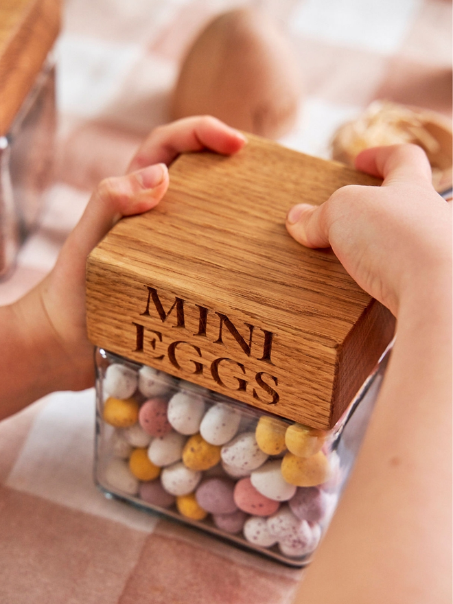 Oak 'Mini Eggs' Jar