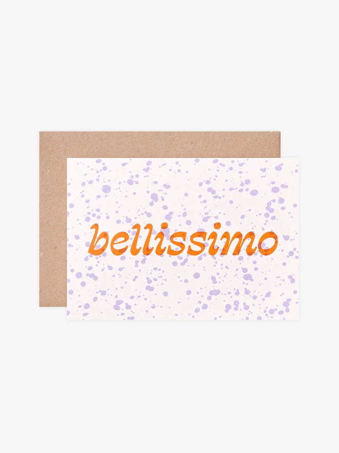 bellissimo beautiful splatterware hot foil card