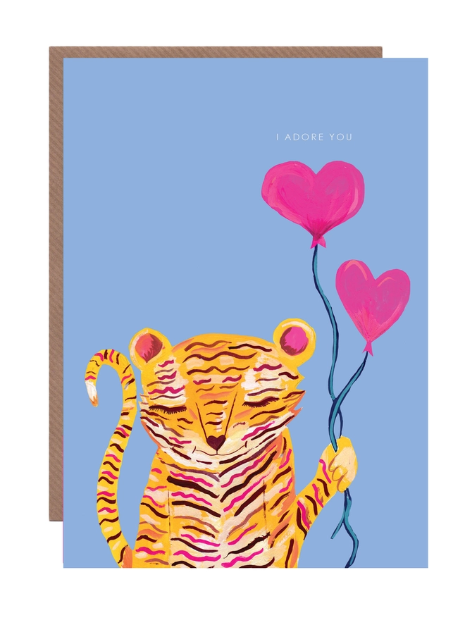 tiger valentines day card