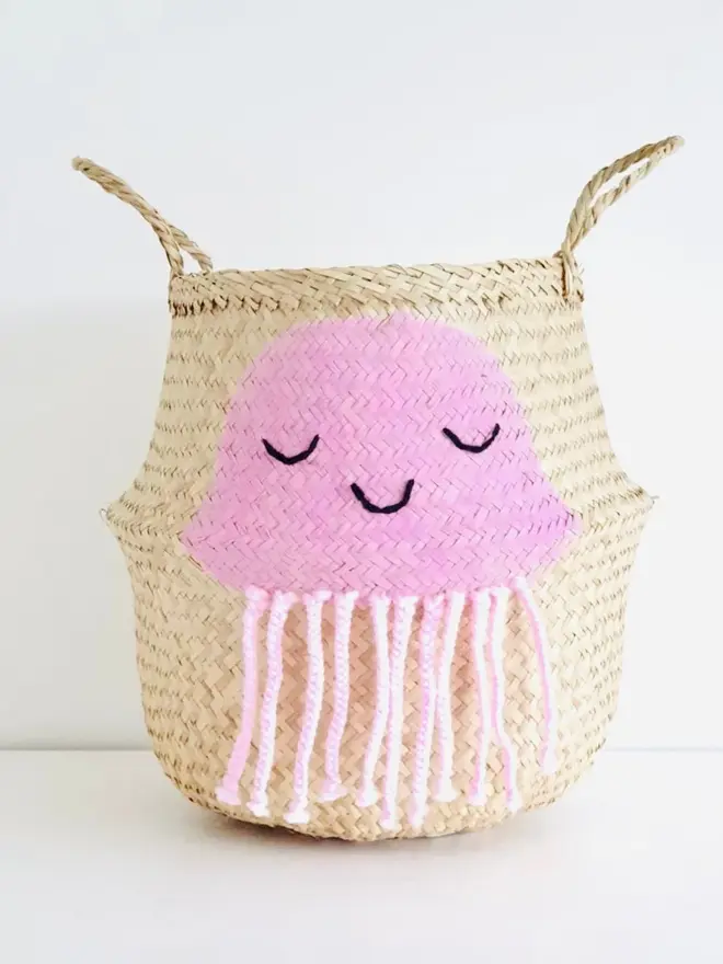 Pink Jellyfish Belly Basket