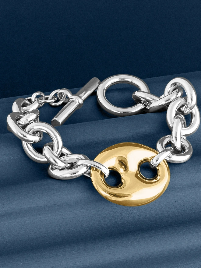 Mixed Metal Marina Link Bracelet LOEL 2