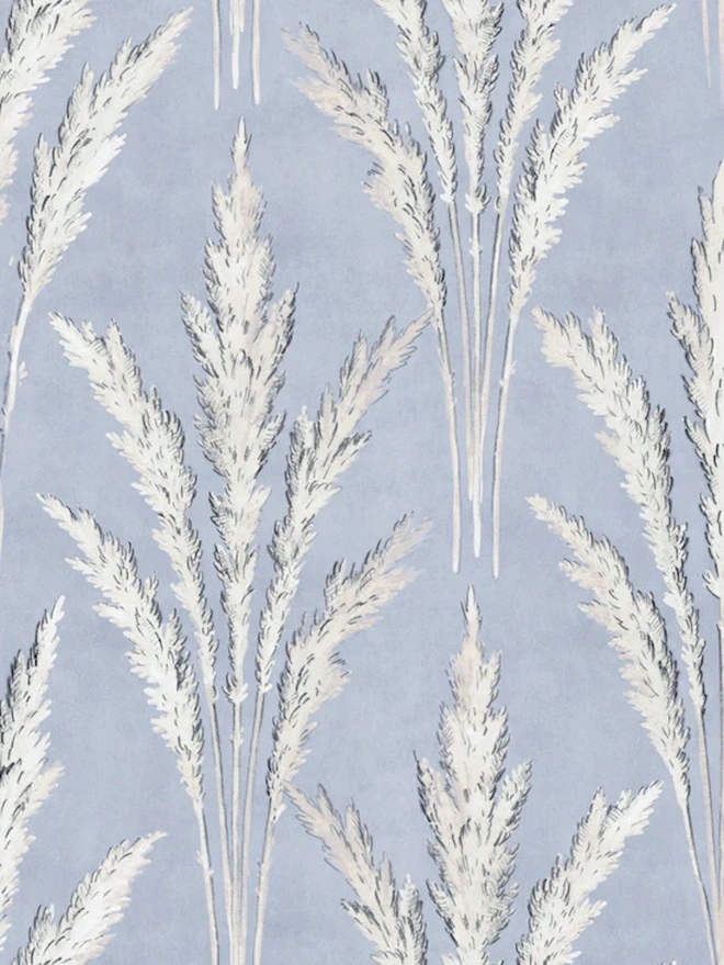 Pampas In Powder Blue Wallpaper
