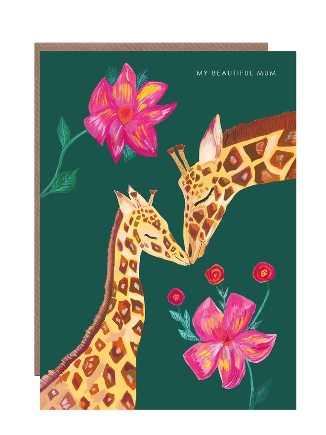 giraffe mum card