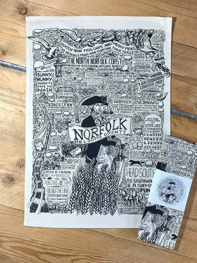Norfolk Print Tea Towel