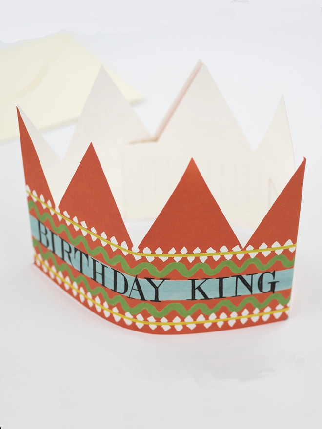 Birthday King Party Hat Card