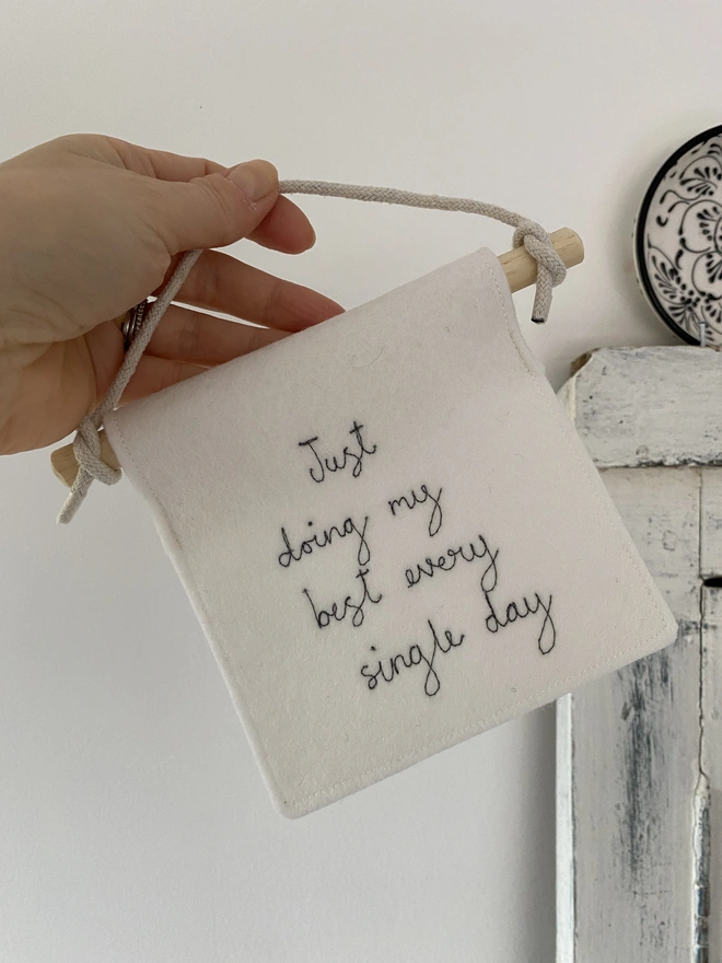 Mini Customised Embroidered Banner