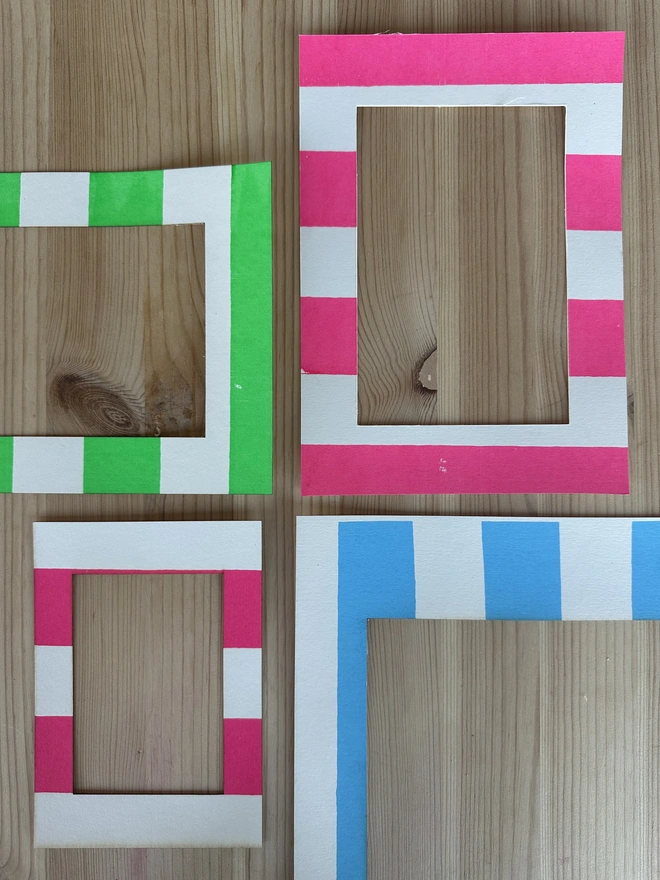 Thick Striped Picture Mounts in A4, A5 and A6
