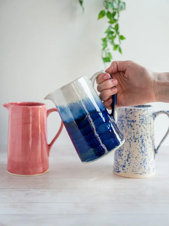 ceramic jug, jenny hopps pottery