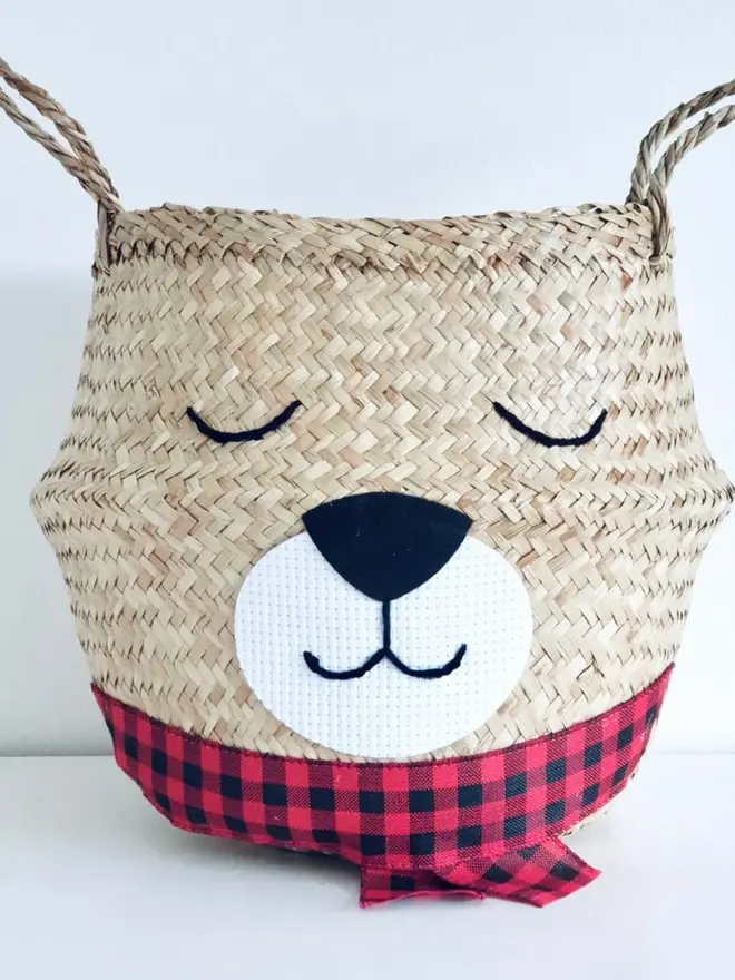 Christmas Bear Belly Basket 