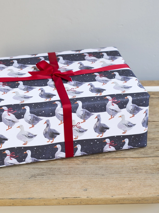 Christmas Geese Wrapping Paper