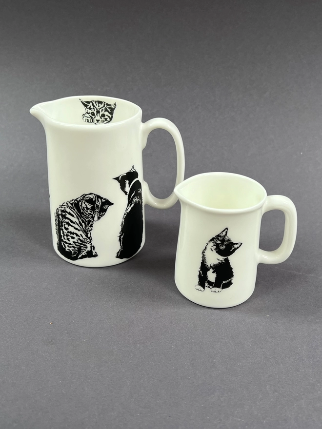 Hand decorated mug in the UK with screen printed decal