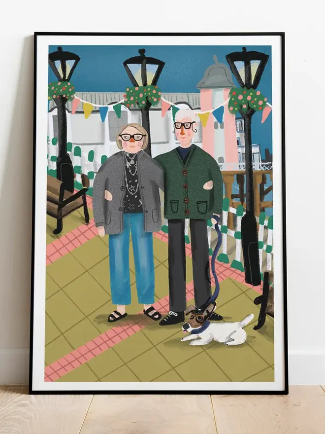 custom illustrated family portrait