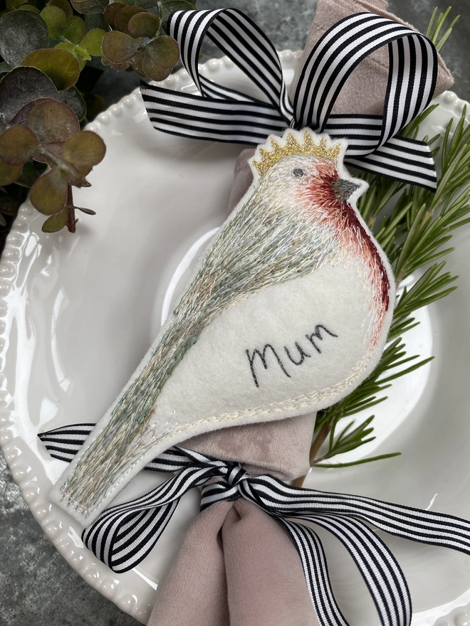 Mr And Mrs Robin Redbreast Personalised Christmas Decoration