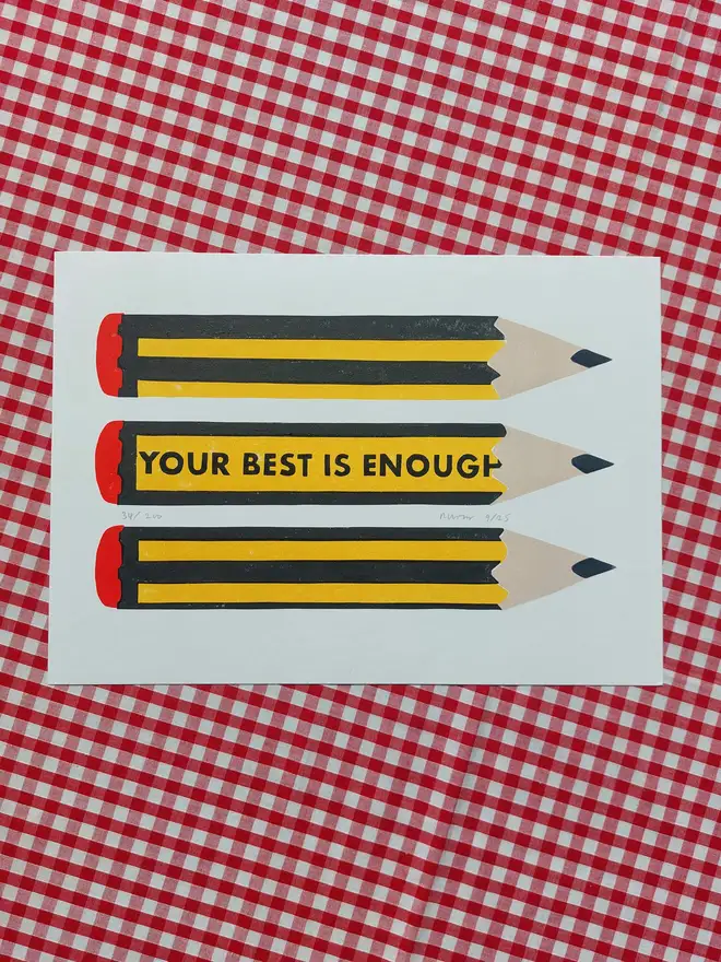 Yellow Pencil Print