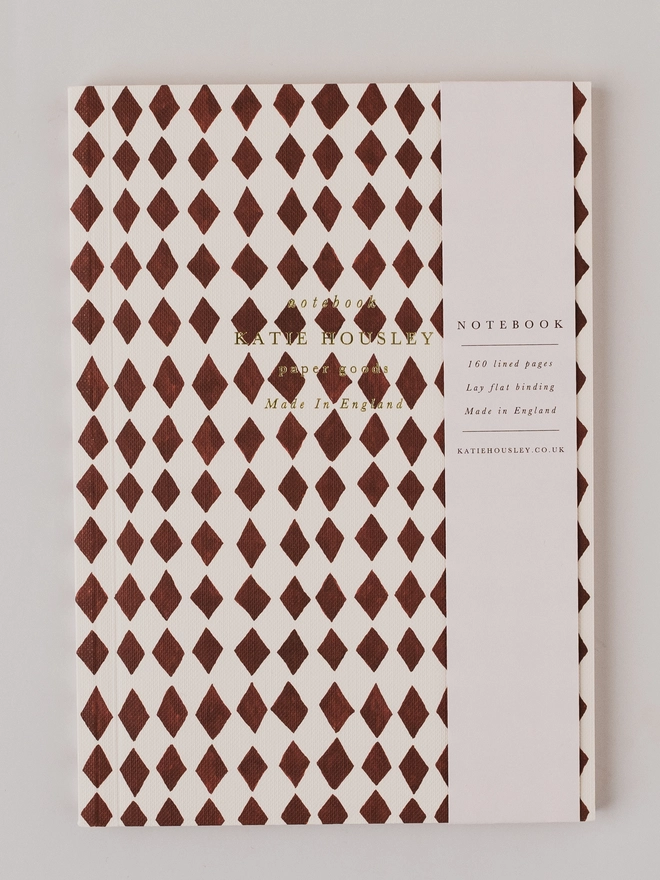 Red harlequin notebook