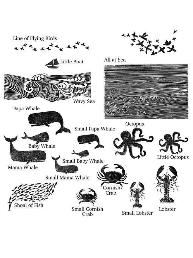 sea rubber stamps
