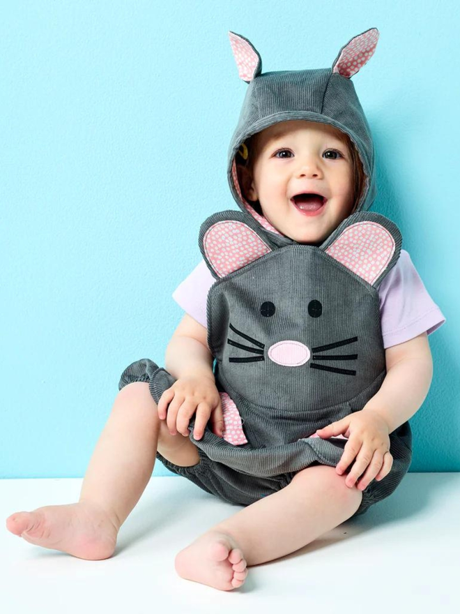 baby mouse romper with bonnet