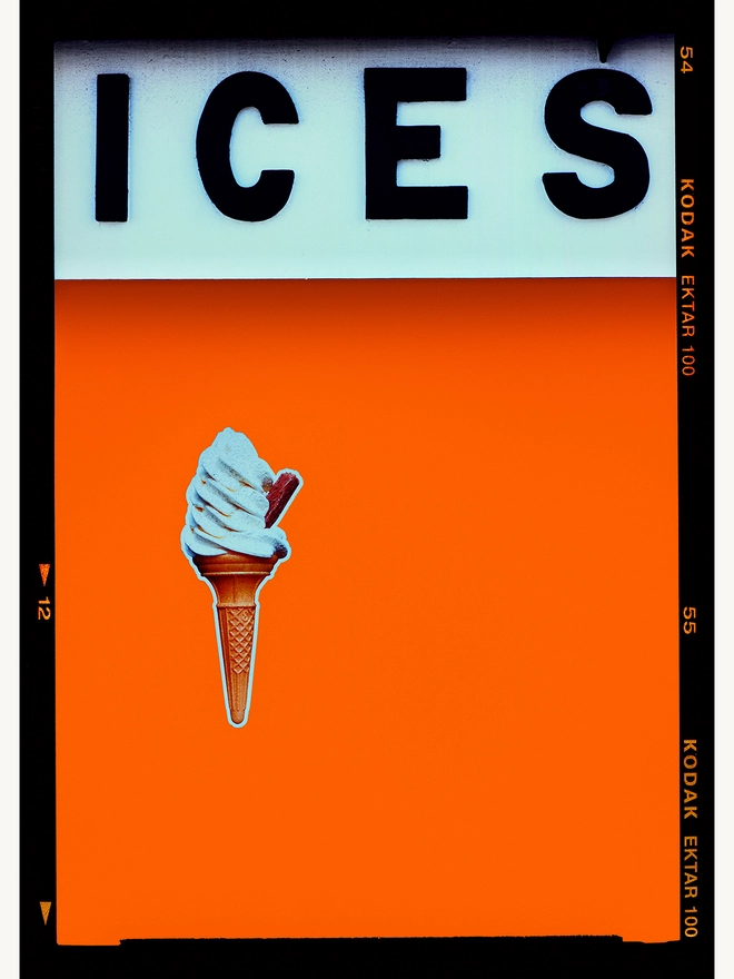 Ices orange Richard Heeps artwork typography colour photography print