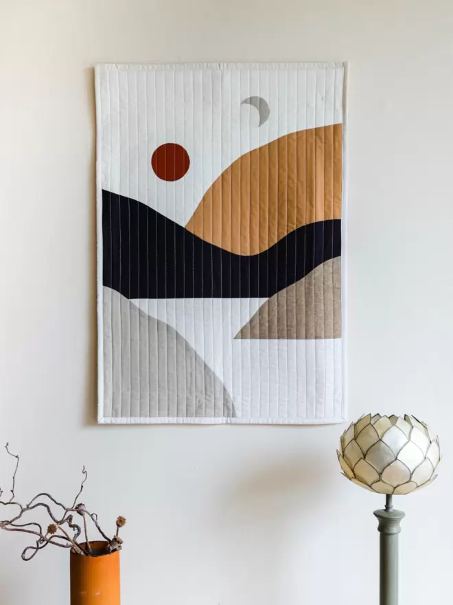 Celestial Quilt Hanging On Wall
