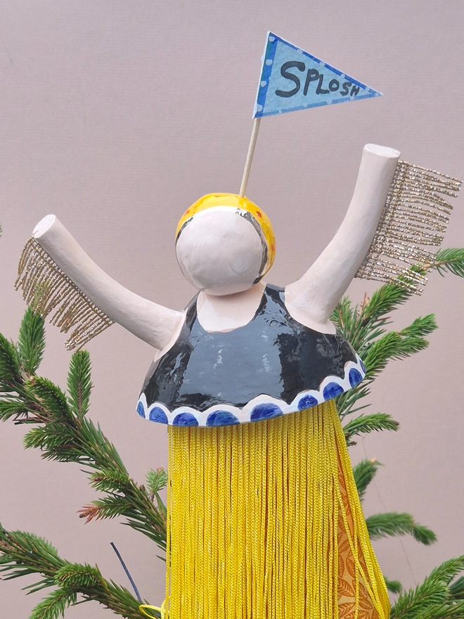 Christmas tree topper swimmer, angel decoration wall art hanging 