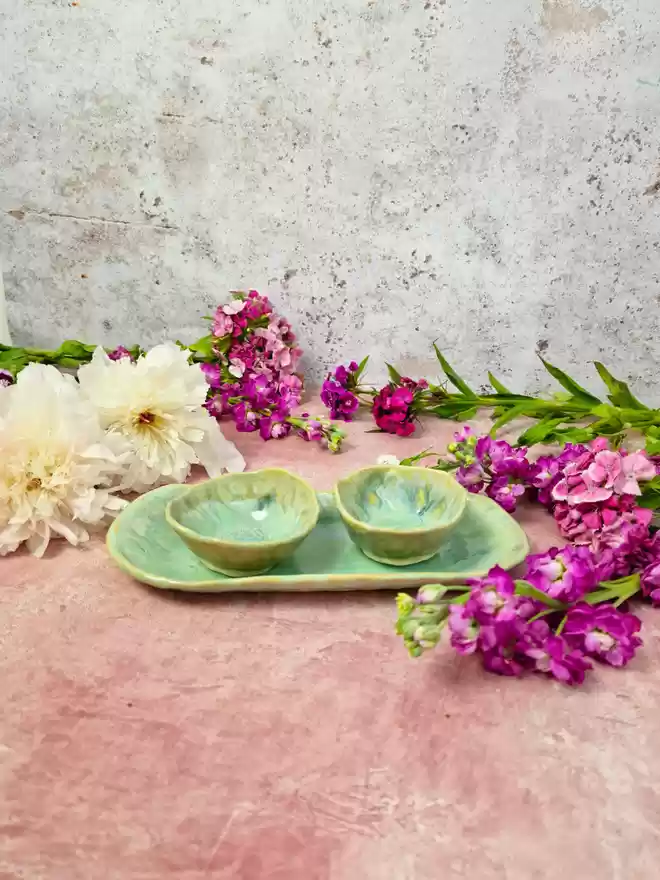 Handcrafted Ceramic Serving Set Various Colours Holly & Co