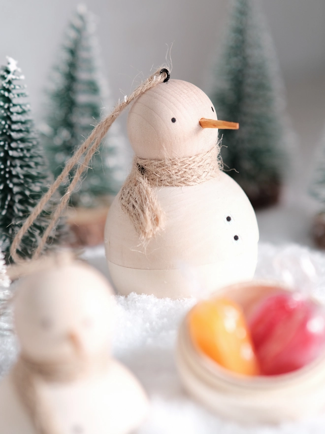 secret snowman christmas tree decoration