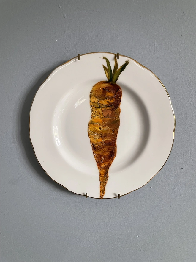 carrot painting on plate