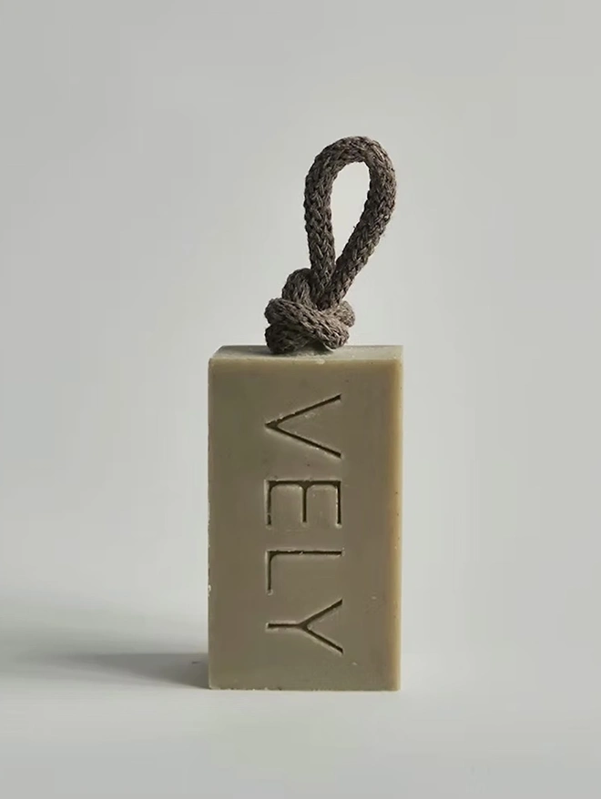Dead Sea Clay Natural Soap On A Rope "Sea Meditation"