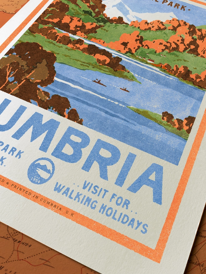 Visit the Lake District Print Close Up 