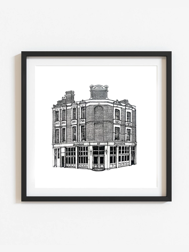 The Stormbird Pub in Camberwell Illustration by Nushy