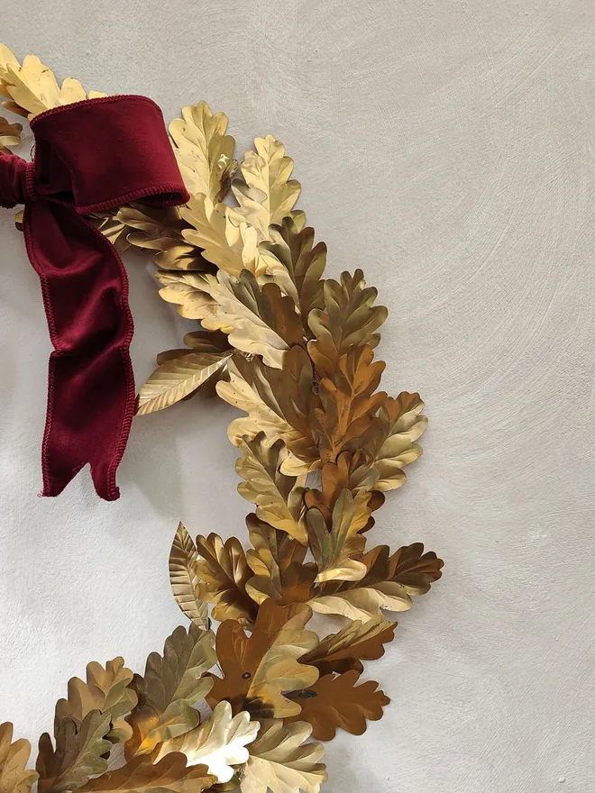 Brass Irish Oak Wreath