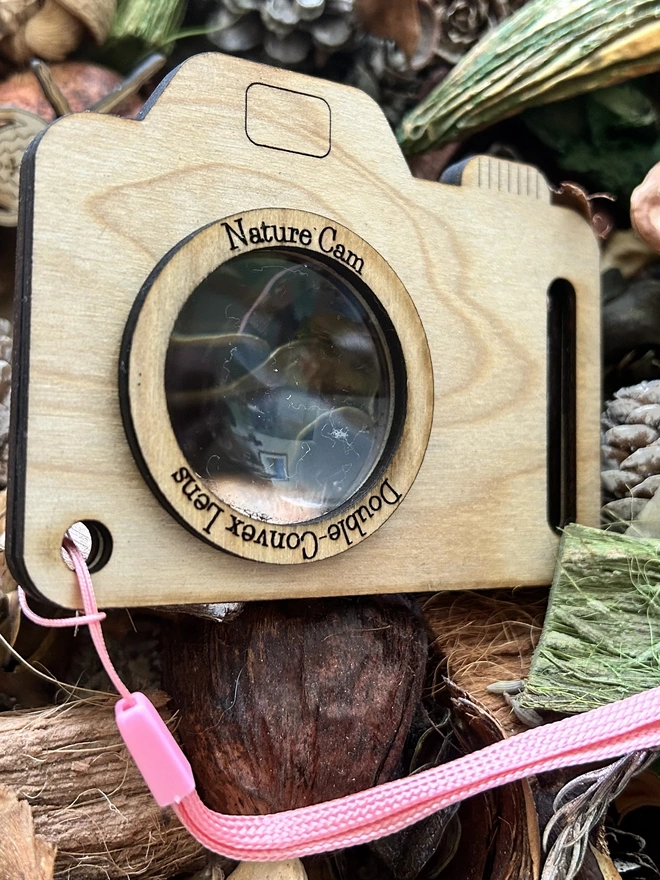 Rear of nature camera on a forest floor