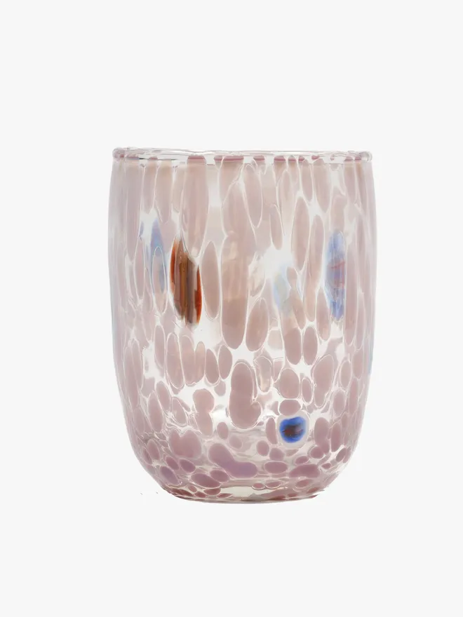 Viola Straight Murano glass tumbler