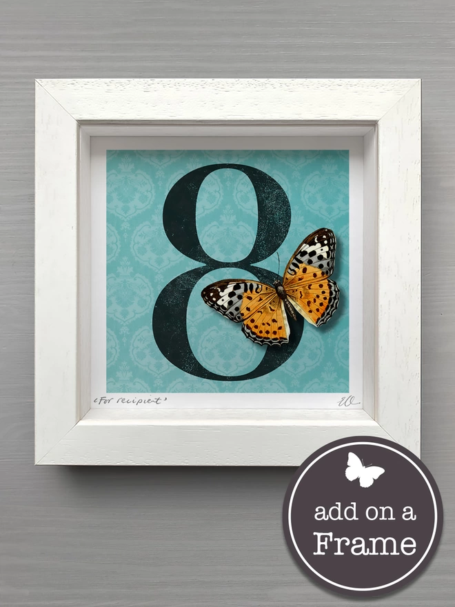 high quality butterflygram card box frame gift option